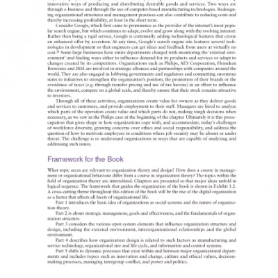 Organization Theory Design An International Perspective