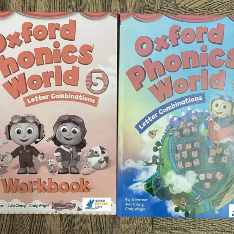 Oxford Phonics World 1,2,3,4,5 Student Book & Workbook ( tài liệu in màu)