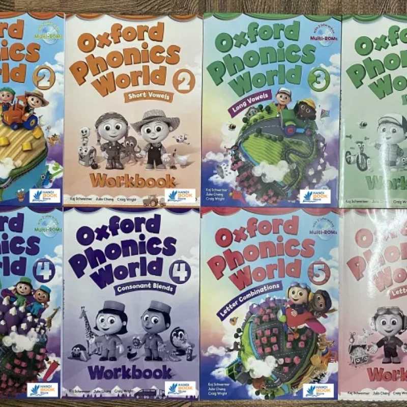 Oxford Phonics World 1,2,3,4,5 Student Book & Workbook ( tài liệu in màu)