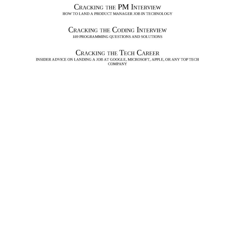 Cracking the PM Career