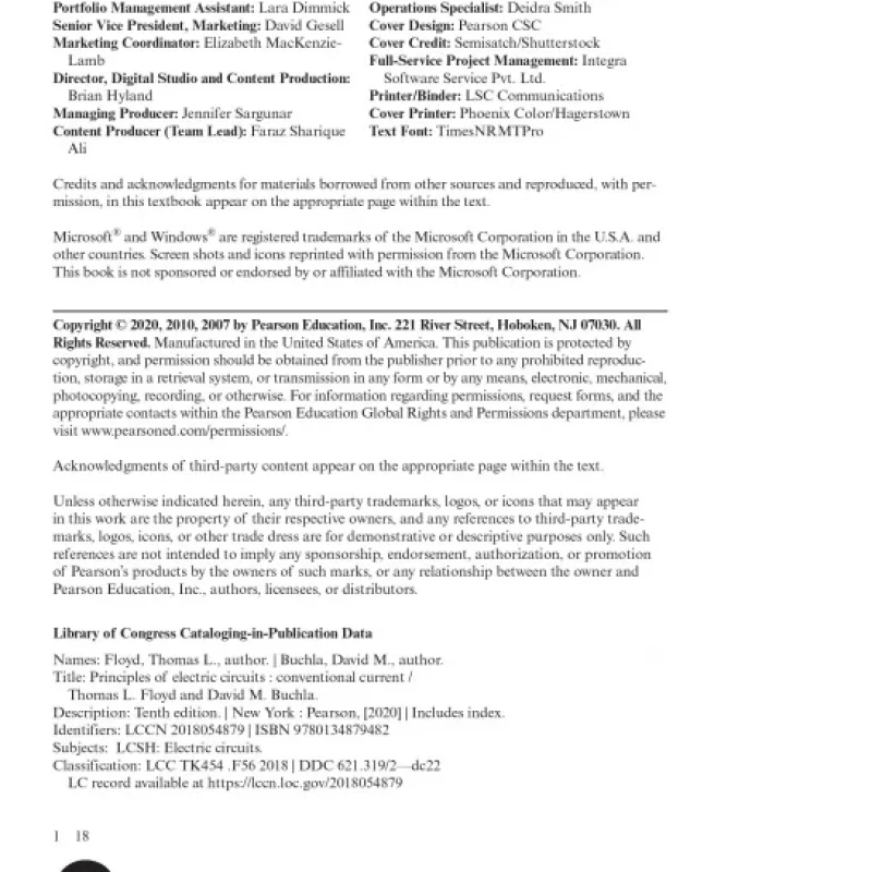 Principles of Electric Circuits 10th ed
