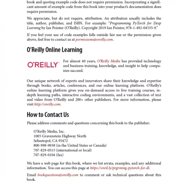 Programming PyTorch for Deep Learning Creating and Deploying Deep Learning Applications