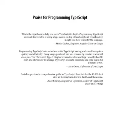Programming TypeScript Making Your JavaScript Applications Scale