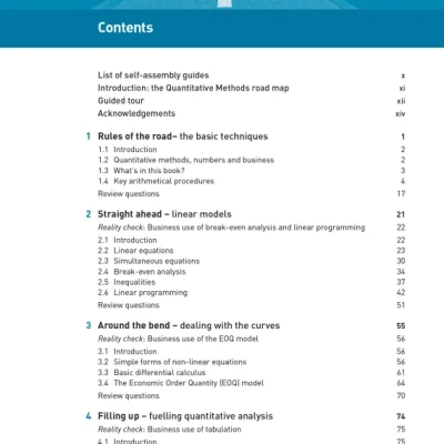 Quantitative Methods for Business Management