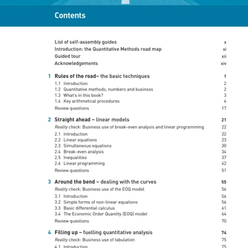 Quantitative Methods for Business Management
