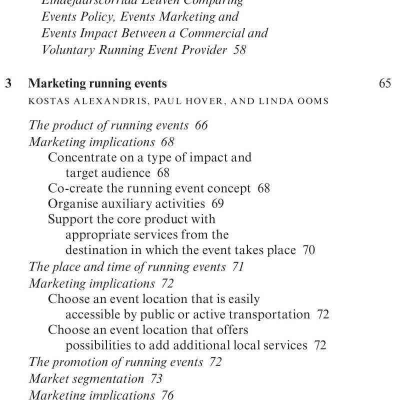 Sách Running Events Policies, Marketing and Impacts