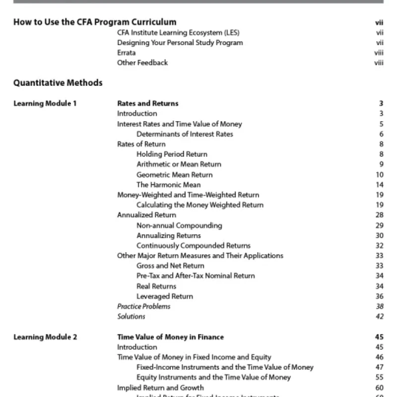 Sách 2025 CFA Program Curriculum Level I (1-10) - Hanoi bookstore