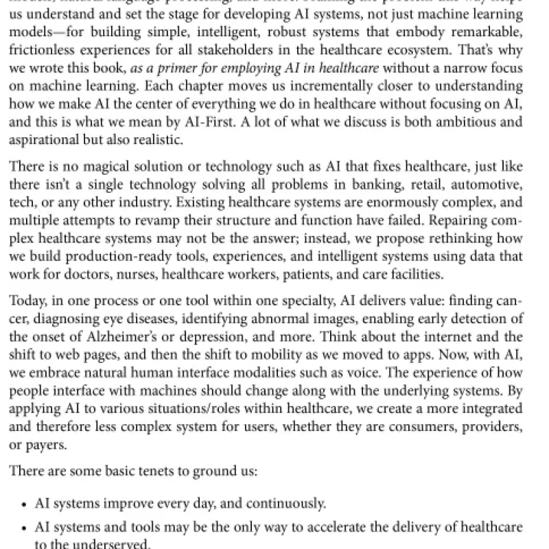 Sách AI-First Healthcare AI Applications in the Business and Clinical Management of Health