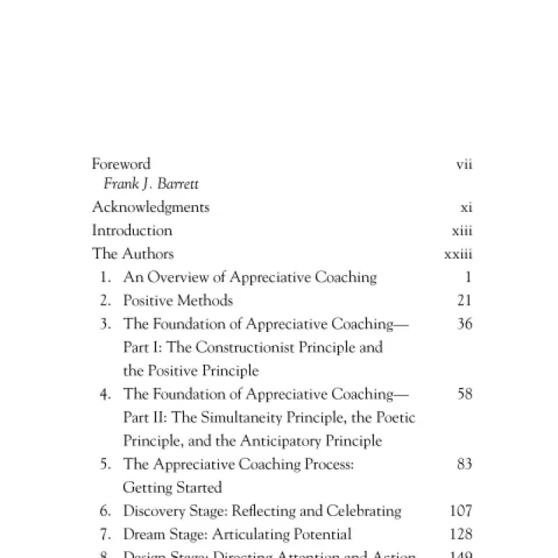 Sách Appreciative Coaching A Positive Process for Change (Jossey-Bass Business Management)