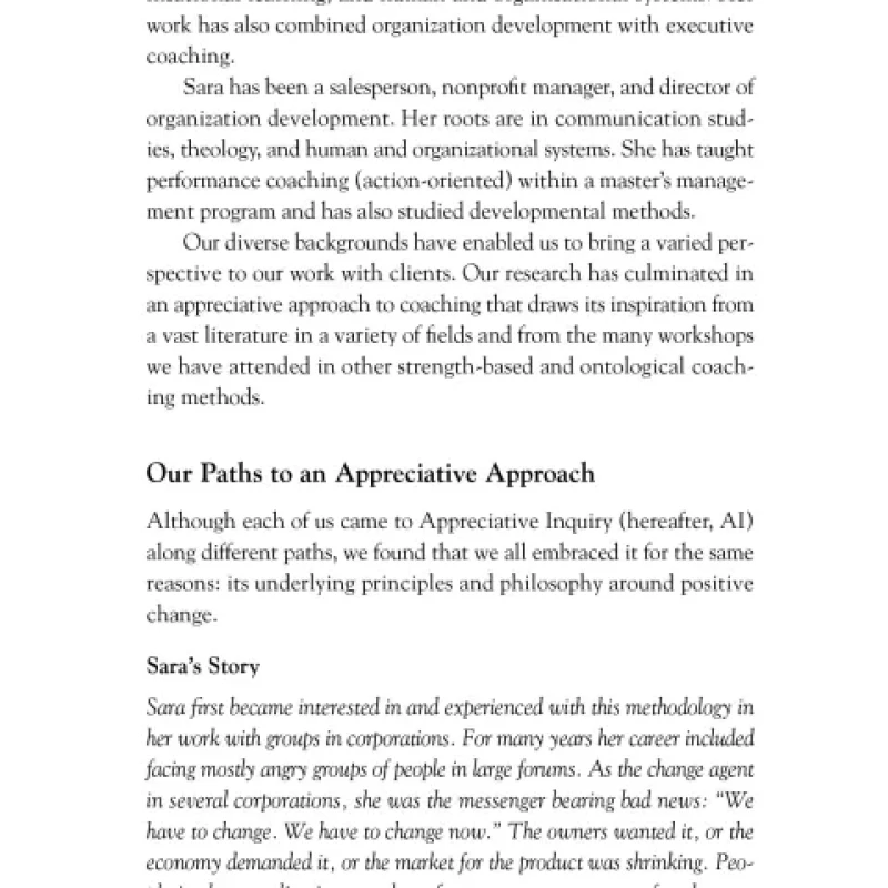 Sách Appreciative Coaching A Positive Process for Change (Jossey-Bass Business Management)