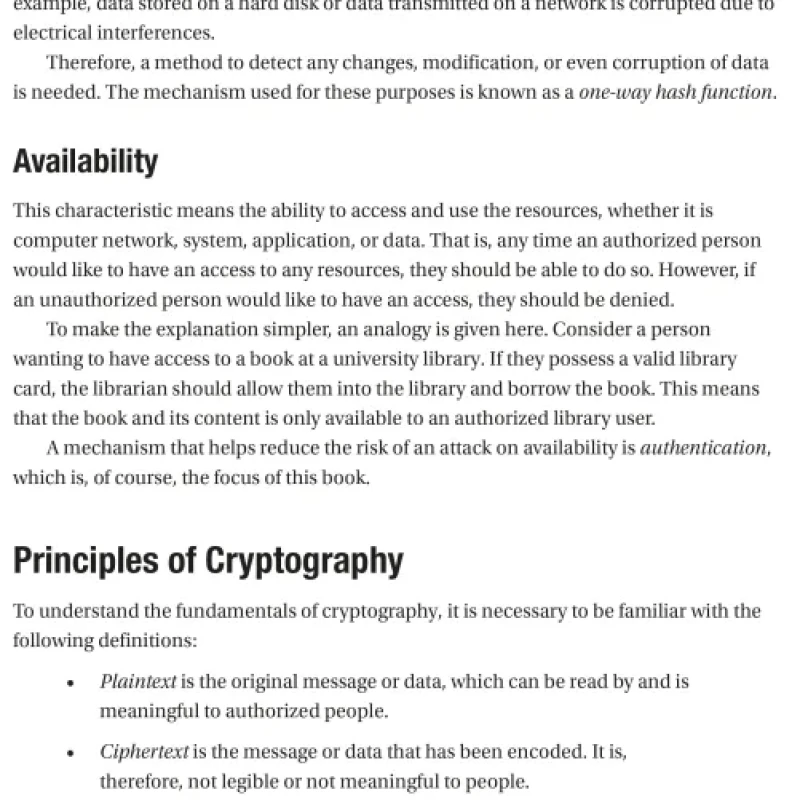 Sách Authentication And Access Control Practical Cryptography Methods And Tools