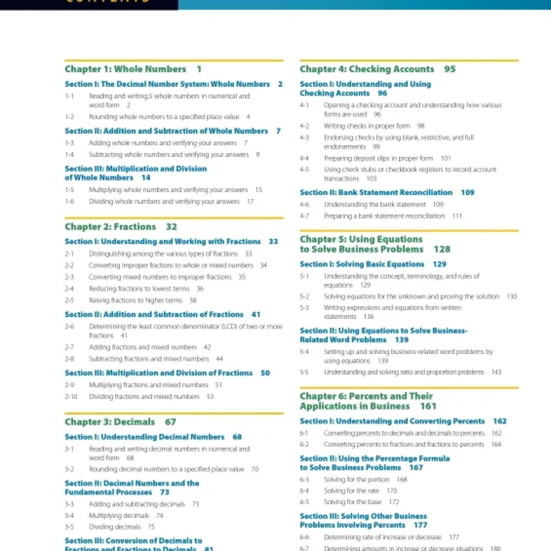 Sách Contemporary mathematics for business and consumers