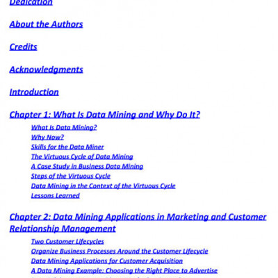 Sách Data Mining Techniques For Marketing, Sales, and Customer Relationship Management 3rd Ed. 2011