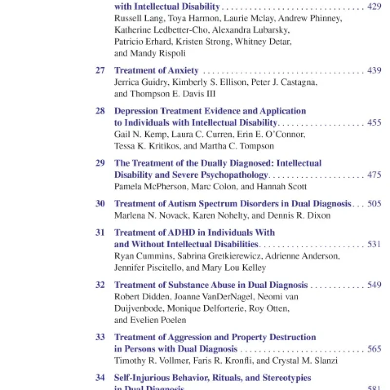 Sách Handbook of Dual Diagnosis Assessment and Treatment in Persons with Intellectual Disorders