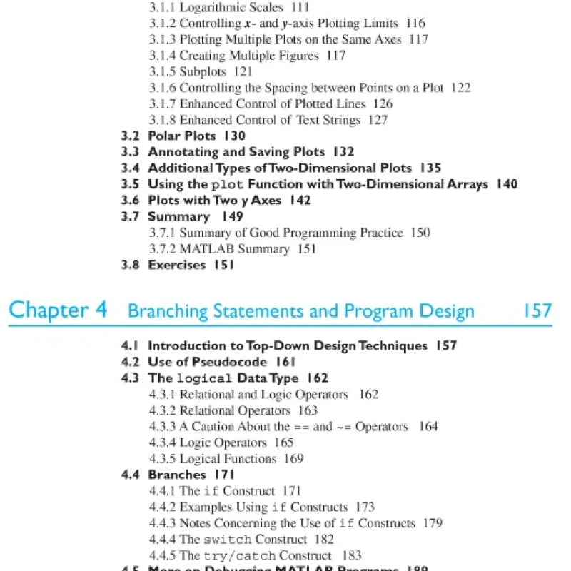 Sách MATLAB Programming for Engineers