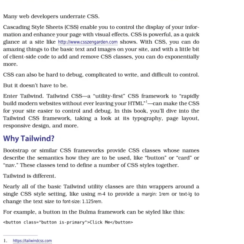 Sách Modern CSS with Tailwind Flexible Styling Without the Fuss - Second Edition (beta B3.0)