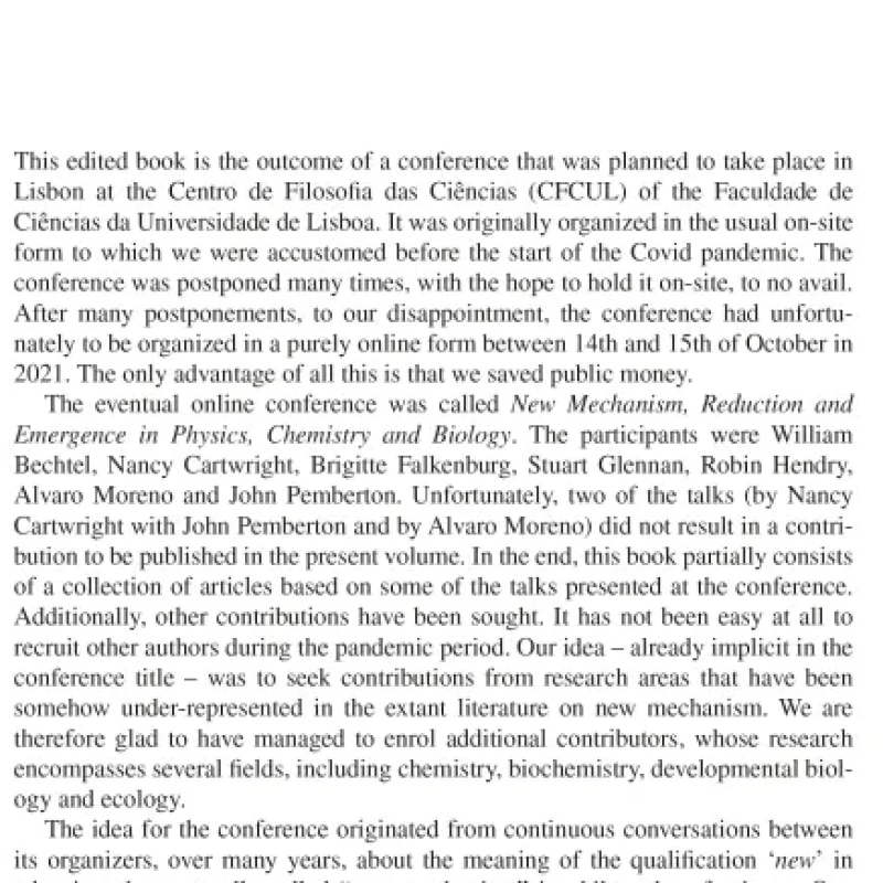 Sách New Mechanism. Explanation, Emergence and Reduction