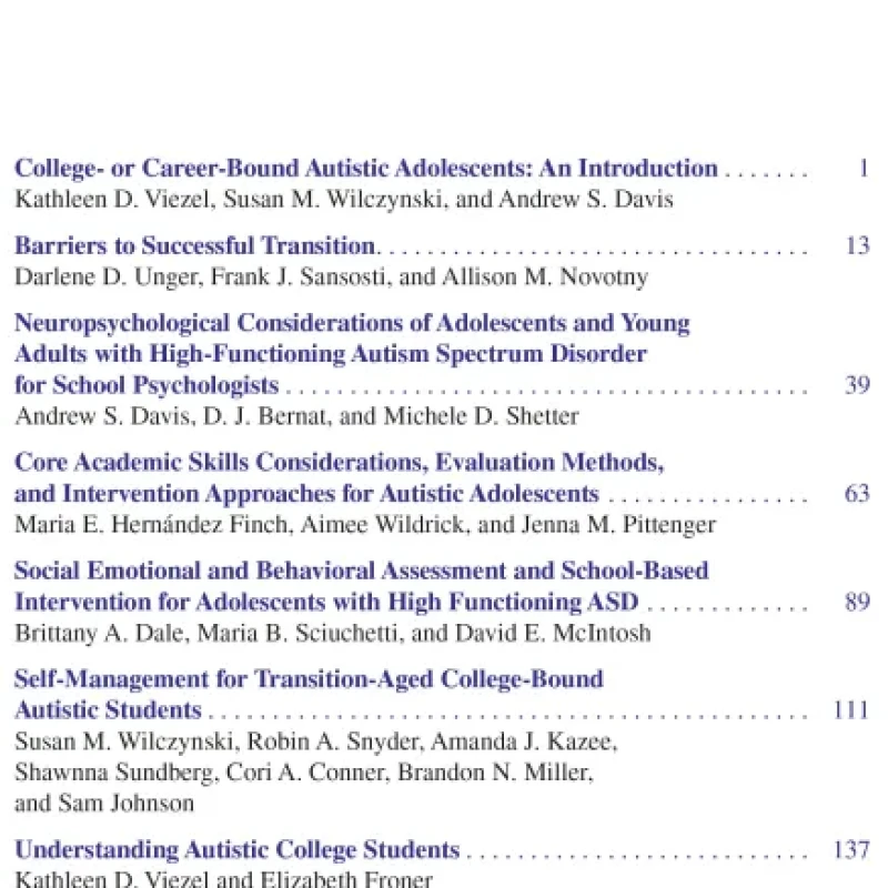 Sách Postsecondary Transition for College- or Career-Bound Autistic Students