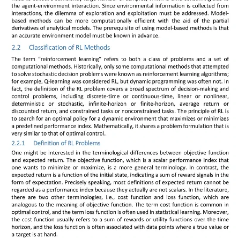 Sách Reinforcement Learning for Sequential Decision and Optimal Control
