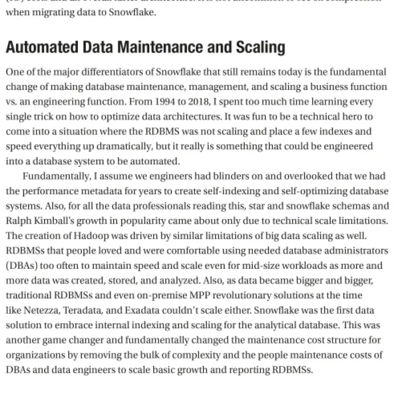 Sách Snowflake Essentials Getting Started with Big Data in the Cloud