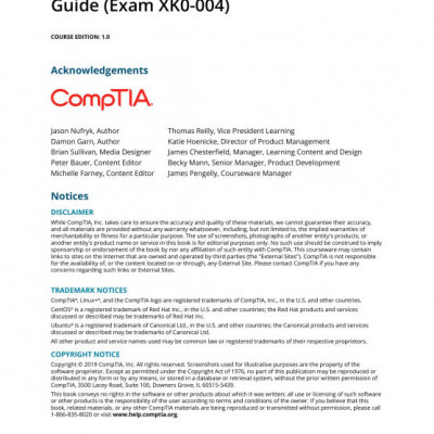 sách The Official CompTIA Linux+ Student Guide