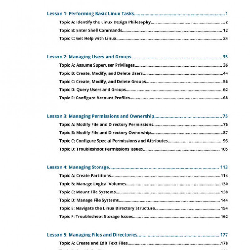 sách The Official CompTIA Linux+ Student Guide