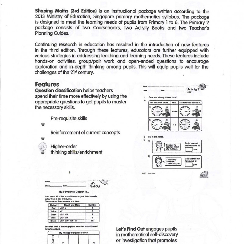 Shaping maths activity book 2B (Sách đen trắng)