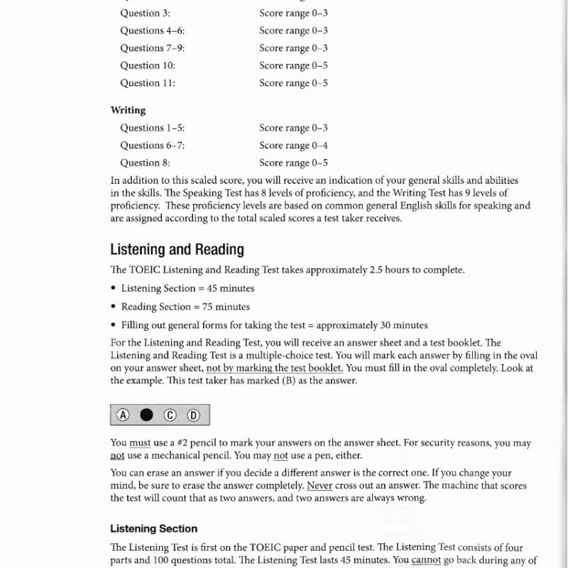 Skills for the TOEIC Test Speaking and Writing (Sách đen trắng)