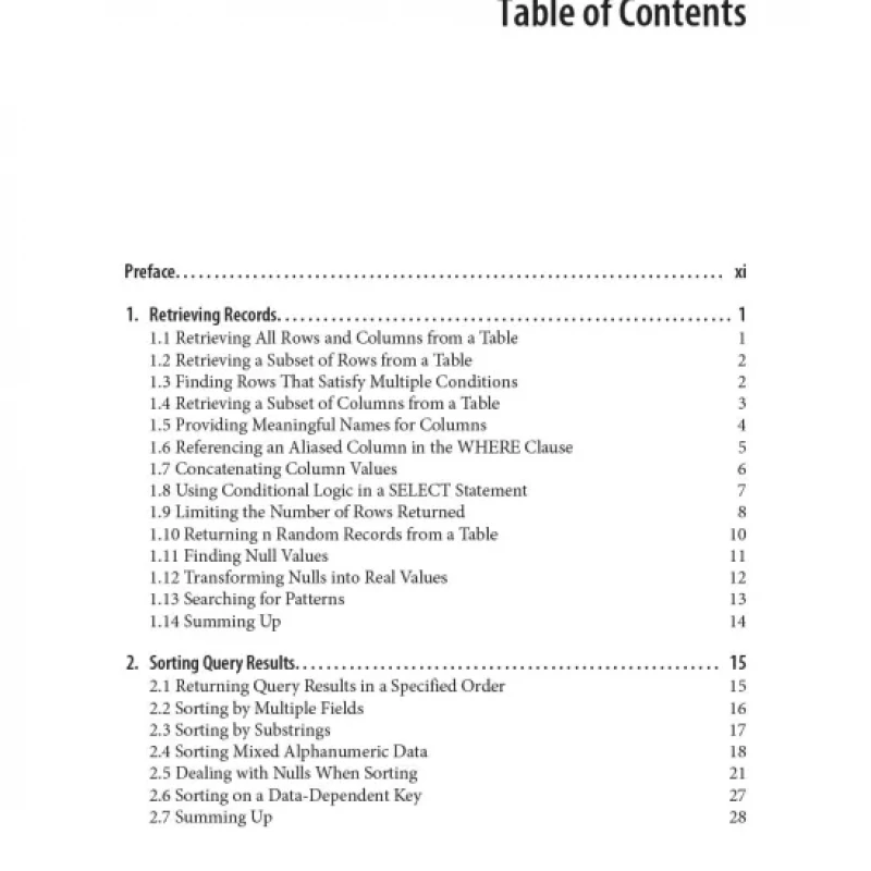 SQL Cookbookm