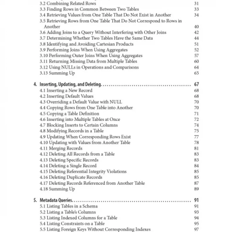 SQL Cookbookm