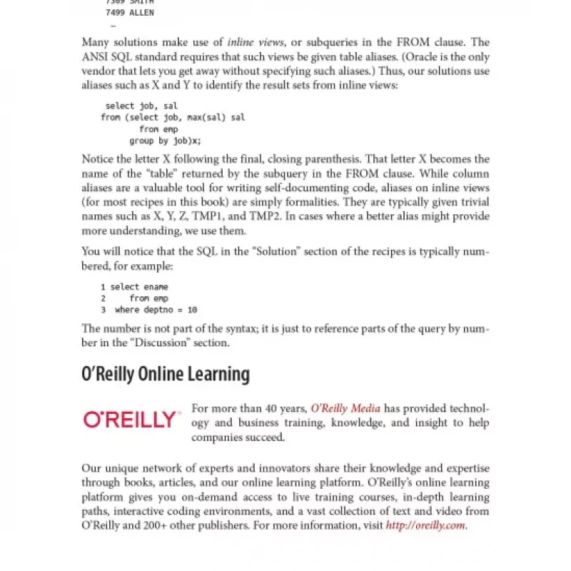 SQL Cookbookm