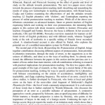 Teaching and Researching the Pronunciation of English