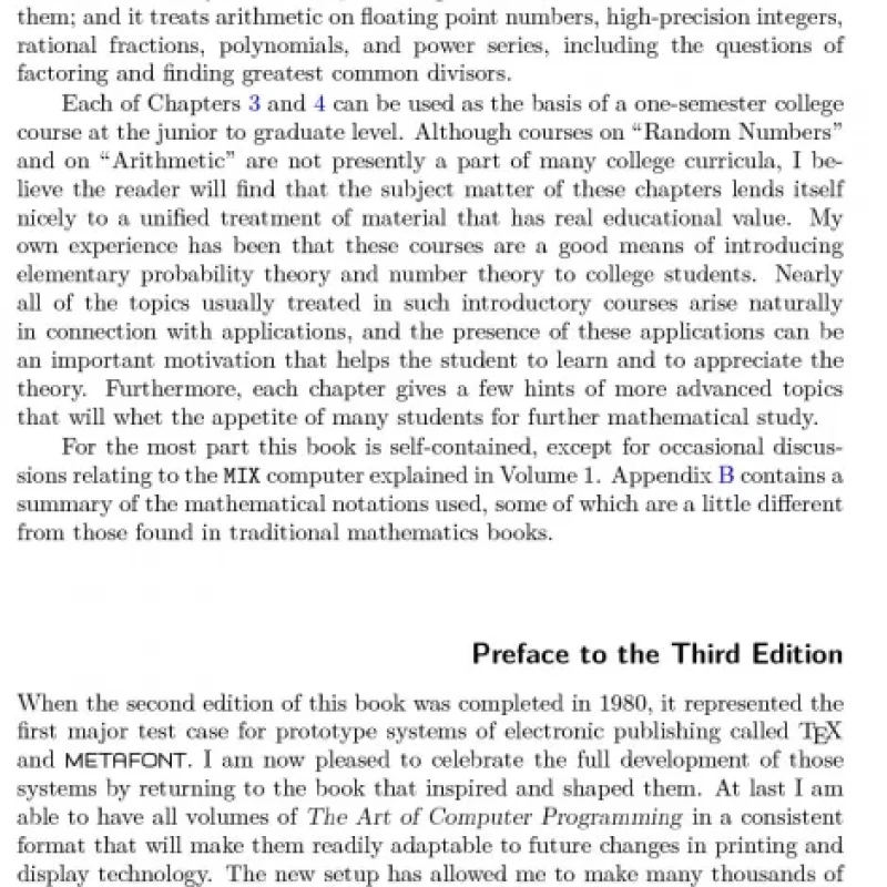 The Art of Computer programming Volume 2 Seminumerical algorithms