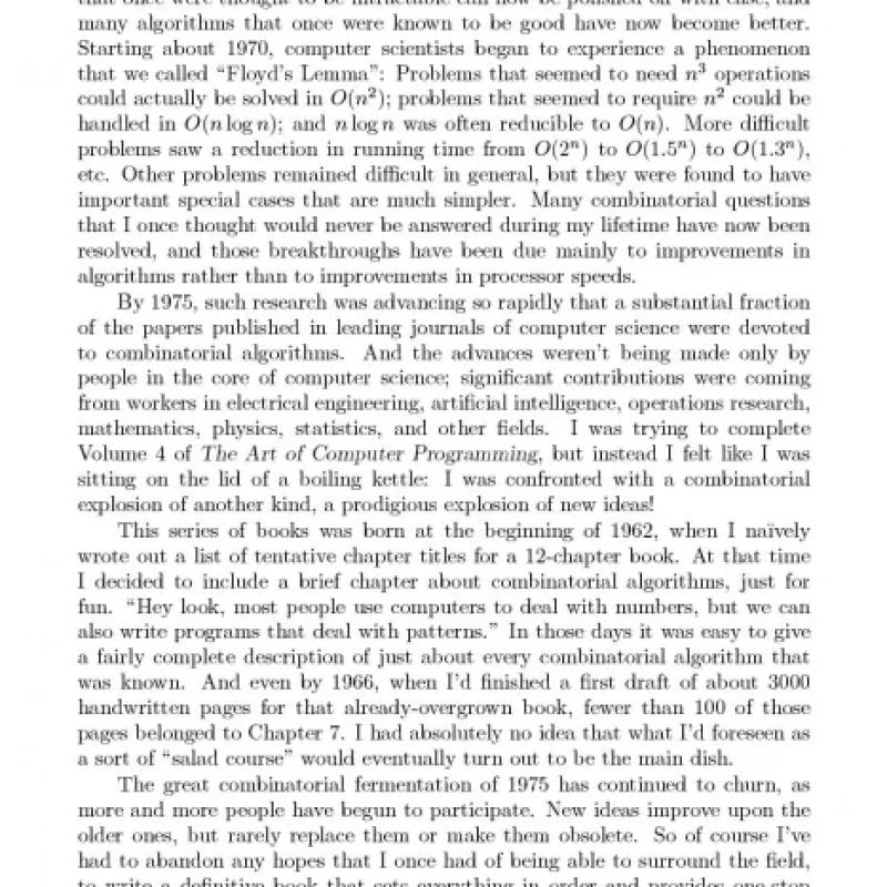 The Art of Computer Programming Volume 4A Combinatorial Algorithms, Part 1