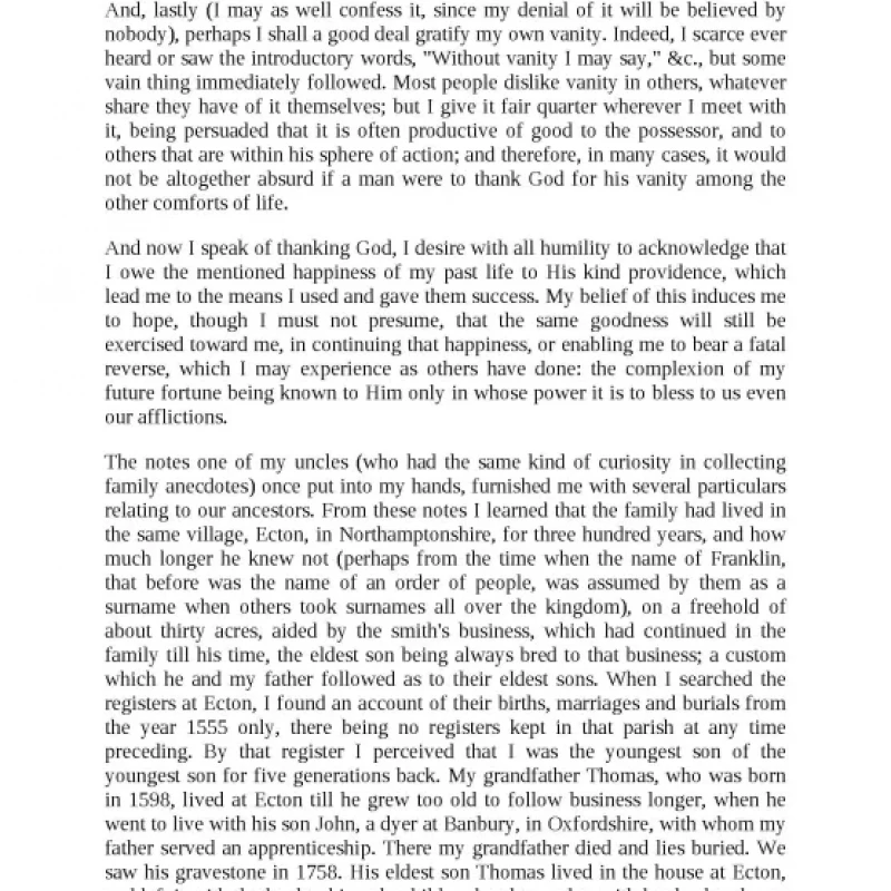 The Autobiography of Benjamin Franklin