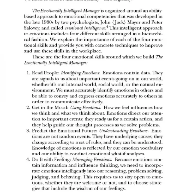 The Emotionally Intelligent Manager: How to Develop and Use the Four Key Emotional Skills of Leadership