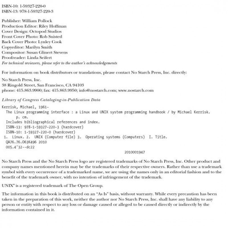 The Linux programming interface
