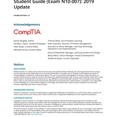 The Official CompTIA Network+ Student Guide 2019