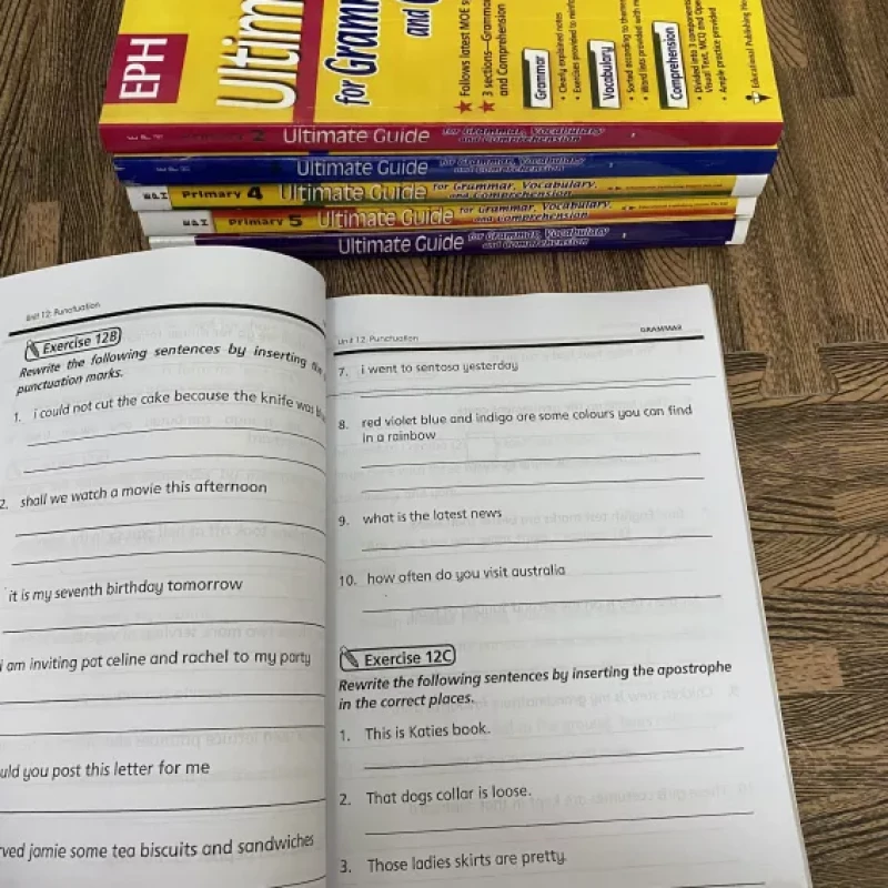 Bộ sách 6 quyển Ultimate Guide for Grammar vocabulary and Comprehension 1,2,3,4,5,6