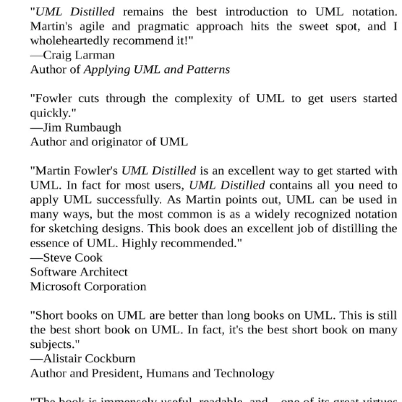UML Distilled A Brief Guide to the Standard Object Modeling Language